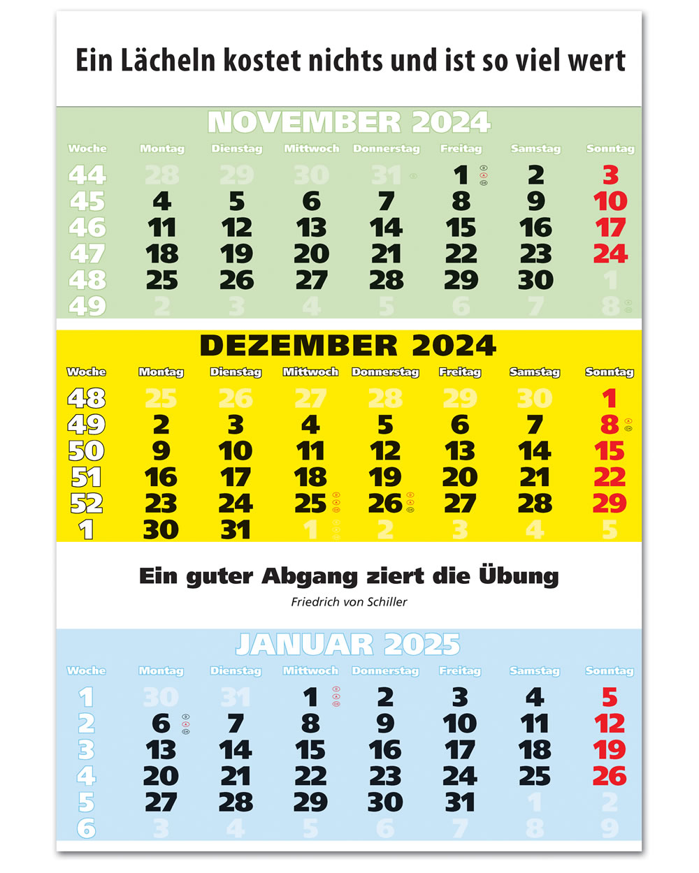 IMPULS-3-Monatsspruch Kalender 2024* - ABVERKAUF