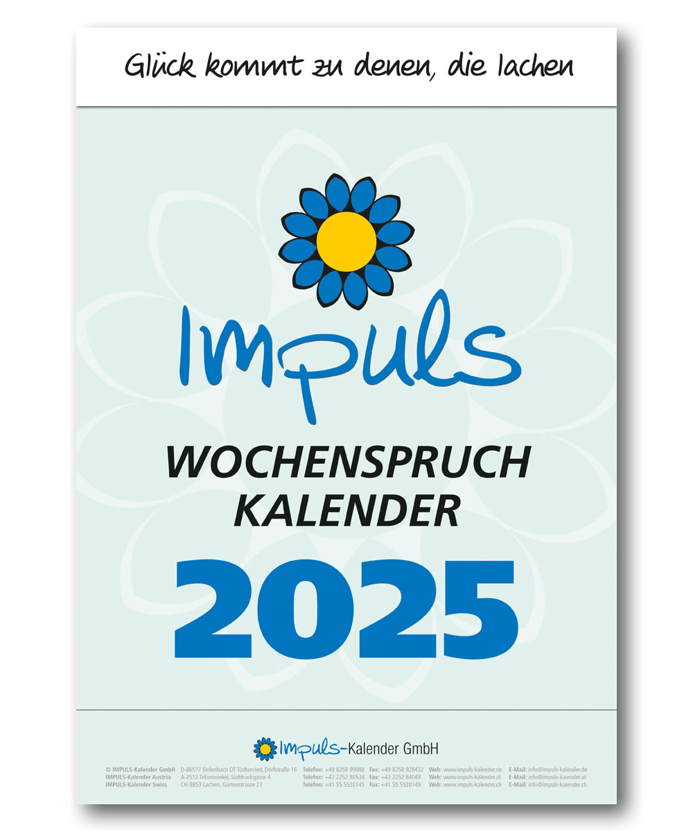 Impuls Wochenspruch Kalender 2025 Leitspruch Zitatekalender Sprüchekalender Aphorismen 