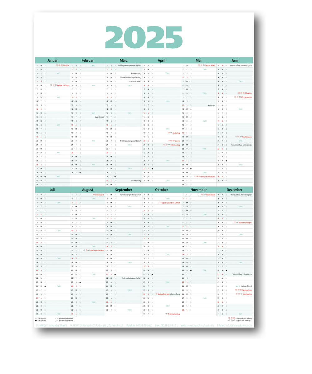 IMPULS-4-Monatsspruch Kalender 2025 **