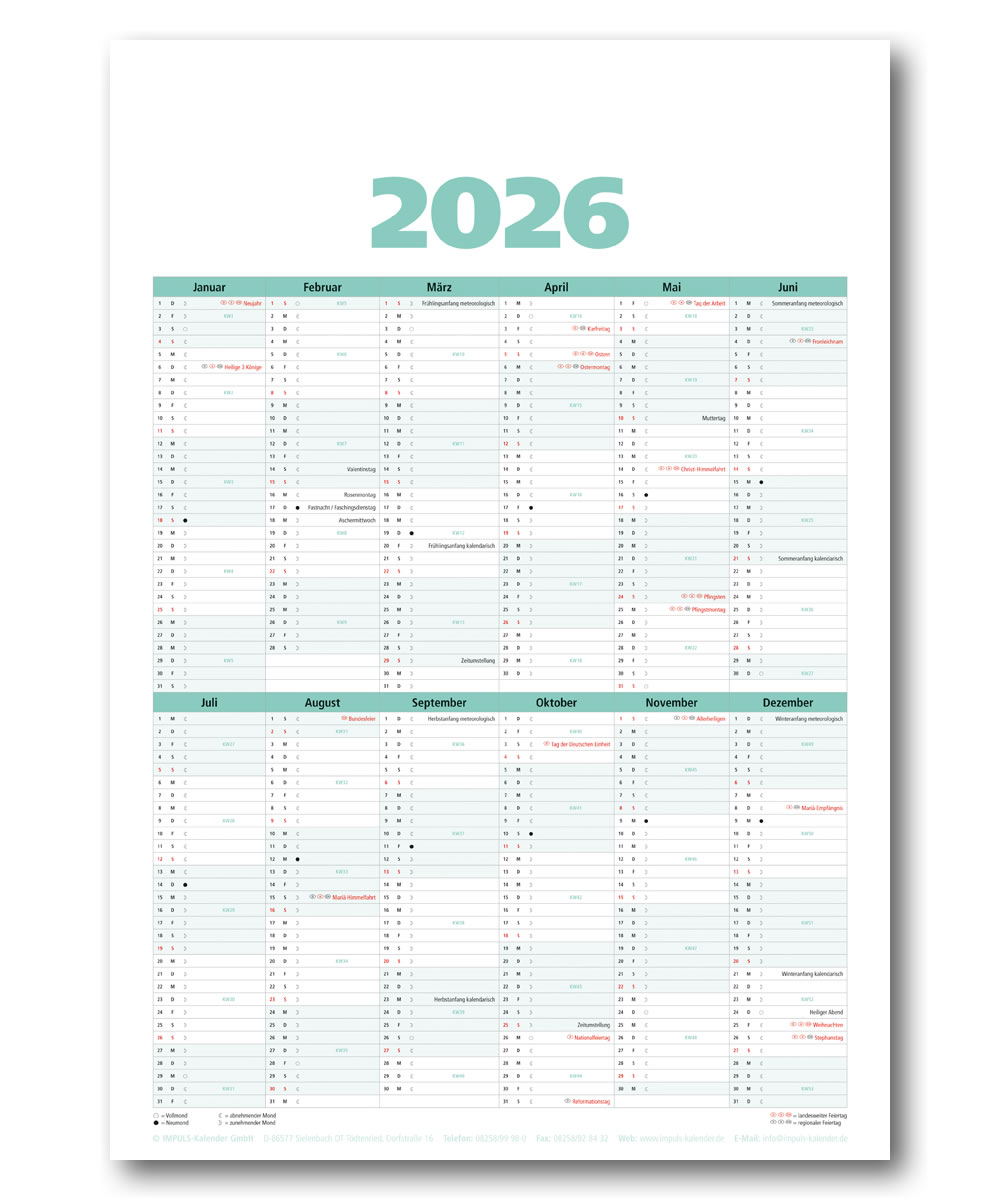 IMPULS-3-Monatsspruch Kalender 2025 **